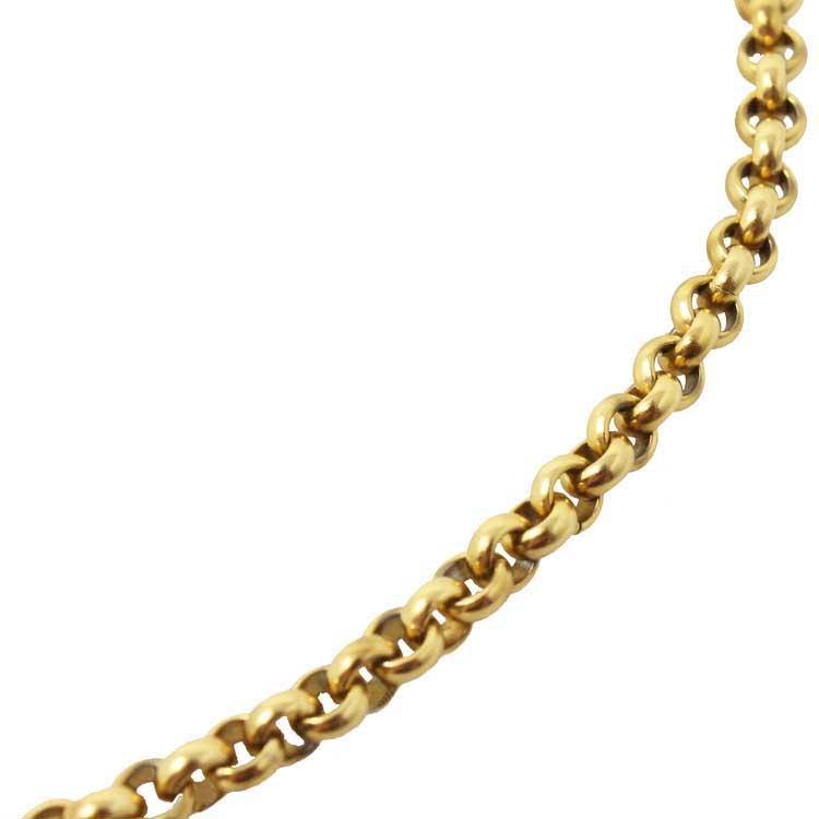 stainless steel 18K gold plated rolo chain necklace