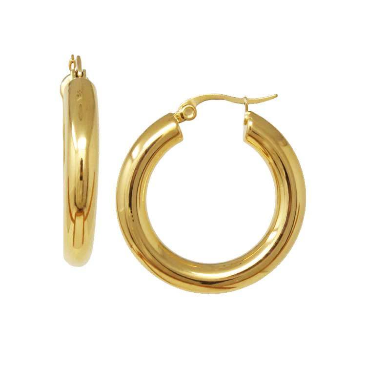 stainless steel 18K gold plated small hoops earrings